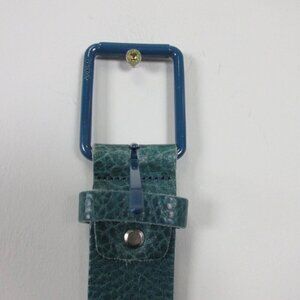 Verba Snakeskin Blue Belt Women Made in Italy Casual Size 95 Genuine Leather 156